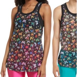NWT B.P. Be Proud Gender Inclusive  Semisheer Unisex Butterfly Tank Top Size M